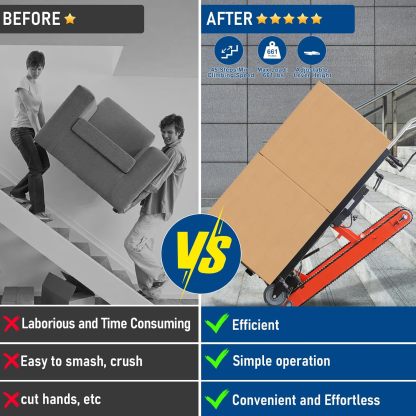 500W-850W📦Motor Power Heavy Duty Folding Stair Climber Cart Hand Trolley