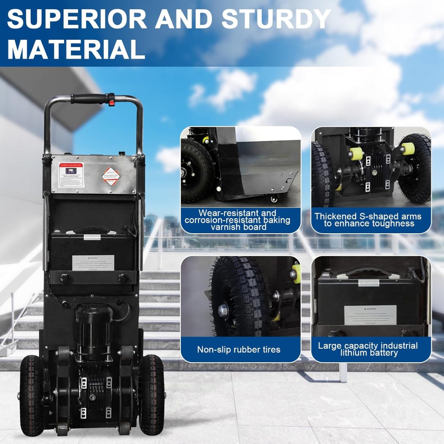 📦Electric Stair Climbing Hand Trucks Dolly Cart for Moving