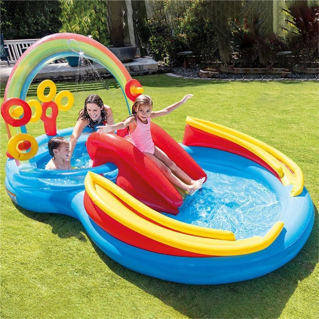 💧Family Size Inflatable Pool-96"L x 75"W x 43"H