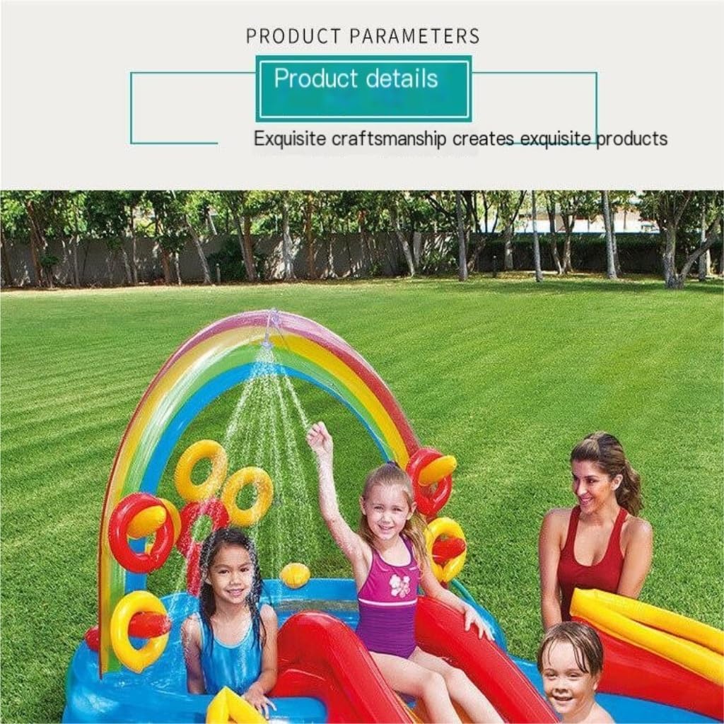 💧Family Size Inflatable Pool-96"L x 75"W x 43"H