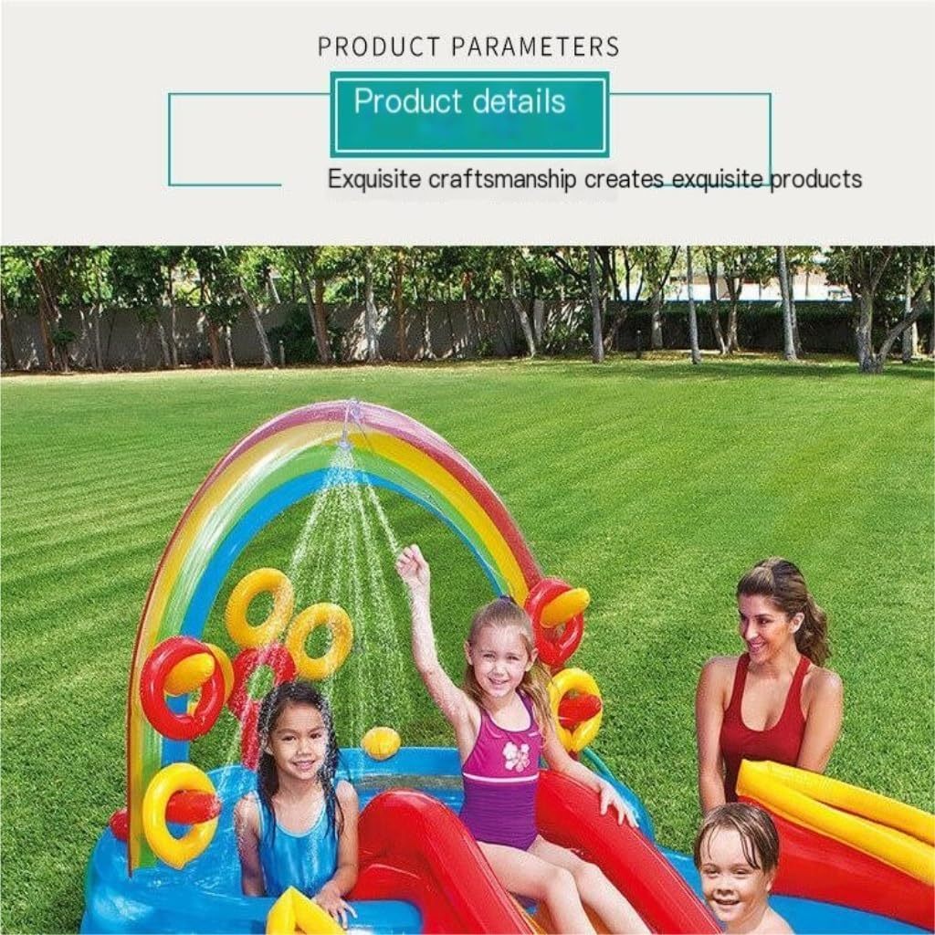 💧Family Size Inflatable Pool-96"L x 75"W x 43"H