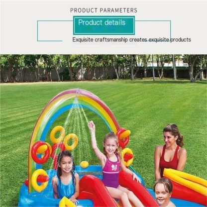 💧Family Size Inflatable Pool-96"L x 75"W x 43"H