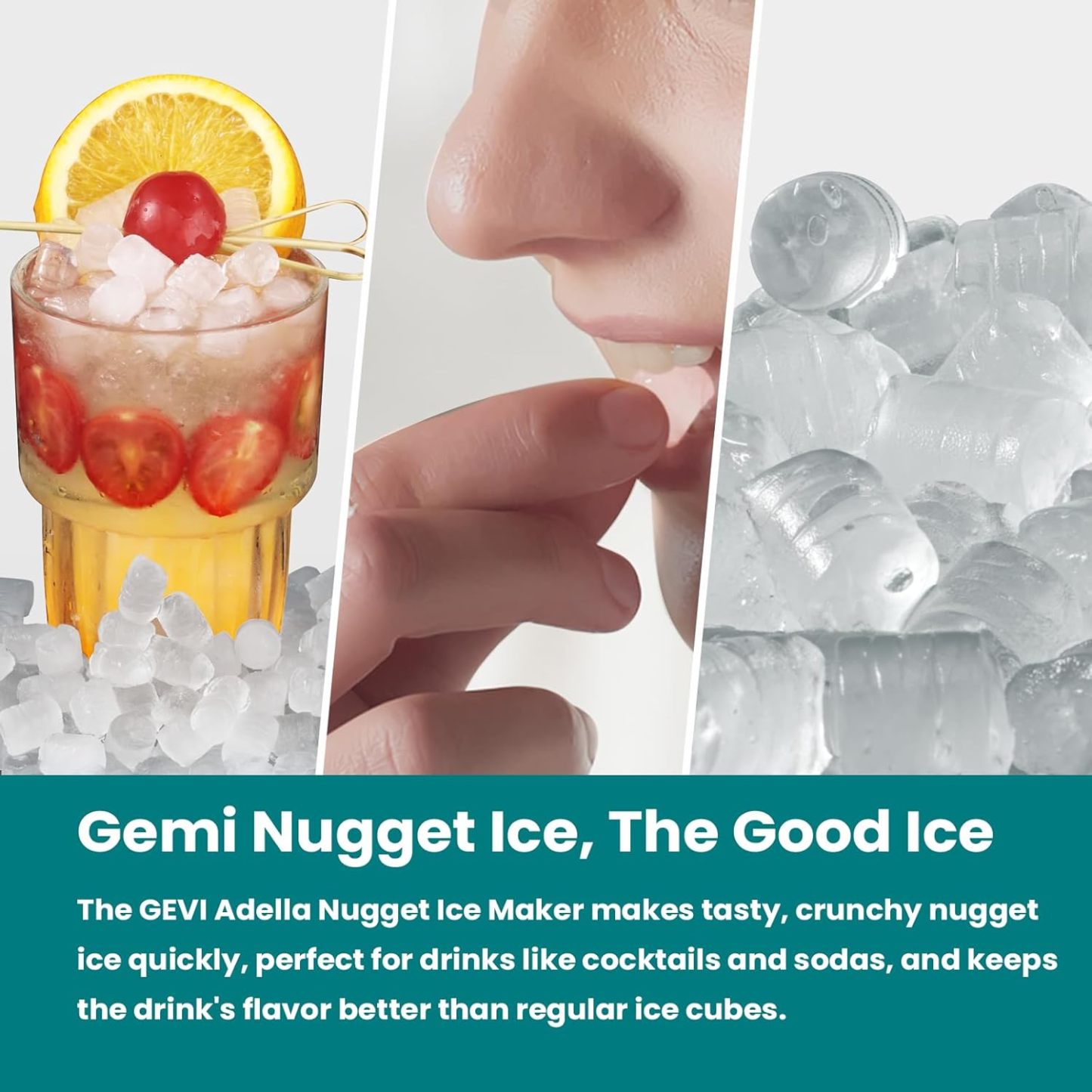 🧊GEVI Adella Crystal Clear Nugget Ice Maker Machine