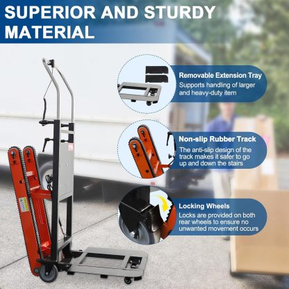 500W-850W📦Motor Power Heavy Duty Folding Stair Climber Cart Hand Trolley