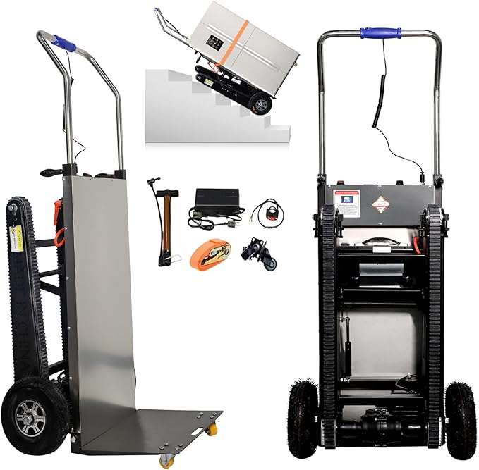 500W-850W📦Motor Power Heavy Duty Folding Stair Climber Cart Hand Trolley