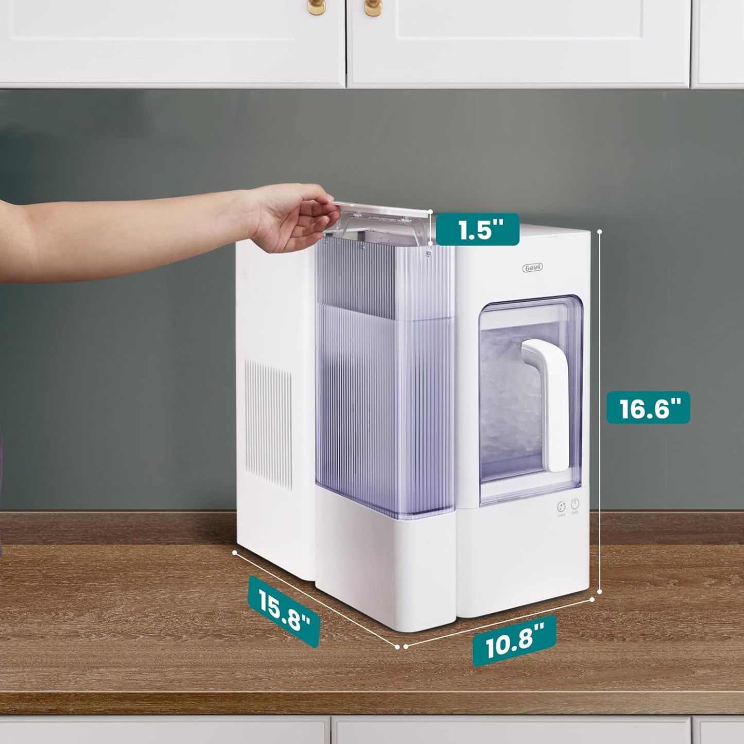 🧊GEVI Adella Crystal Clear Nugget Ice Maker Machine