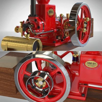 🛞Metal Engine Model Kit-Retrol 7cc Horizontal 4-Stroke Engine Model Kit That Works
