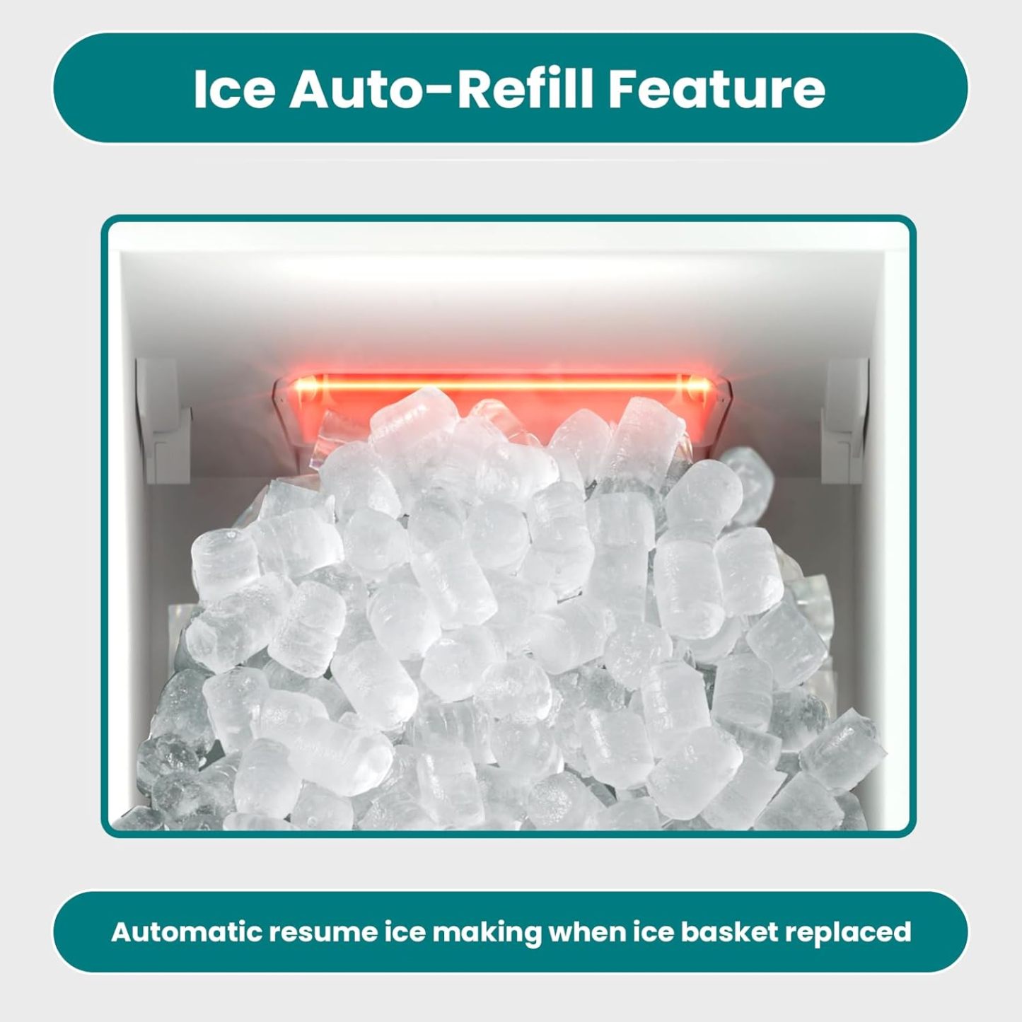 🧊GEVI Adella Crystal Clear Nugget Ice Maker Machine