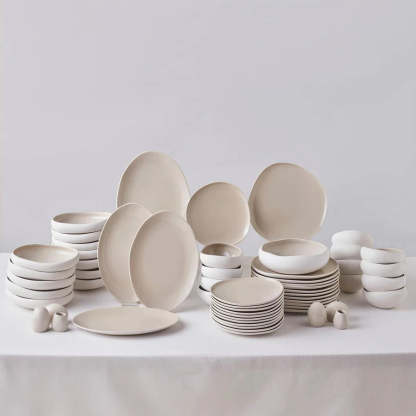 🔥Aurora Luxe 12-Person Dinner Set, 59-Piece Ensemble