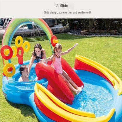 💧Family Size Inflatable Pool-96"L x 75"W x 43"H