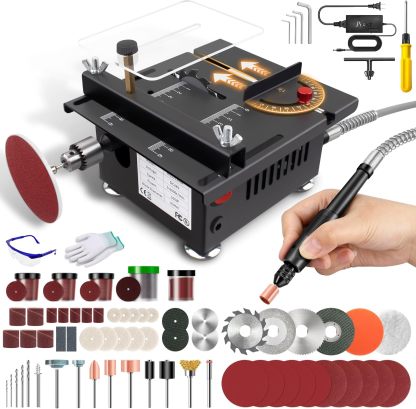 ⚡Mini Table Saw- Drilling All-in-One Machine, for Wood/PCB/Acrylic/Plastic