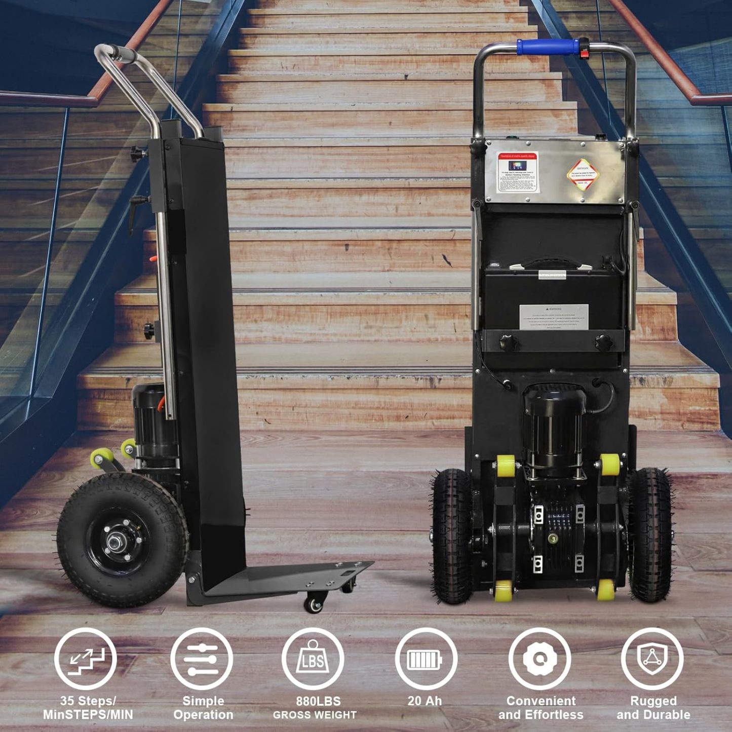 📦Electric Stair Climbing Hand Trucks Dolly Cart for Moving