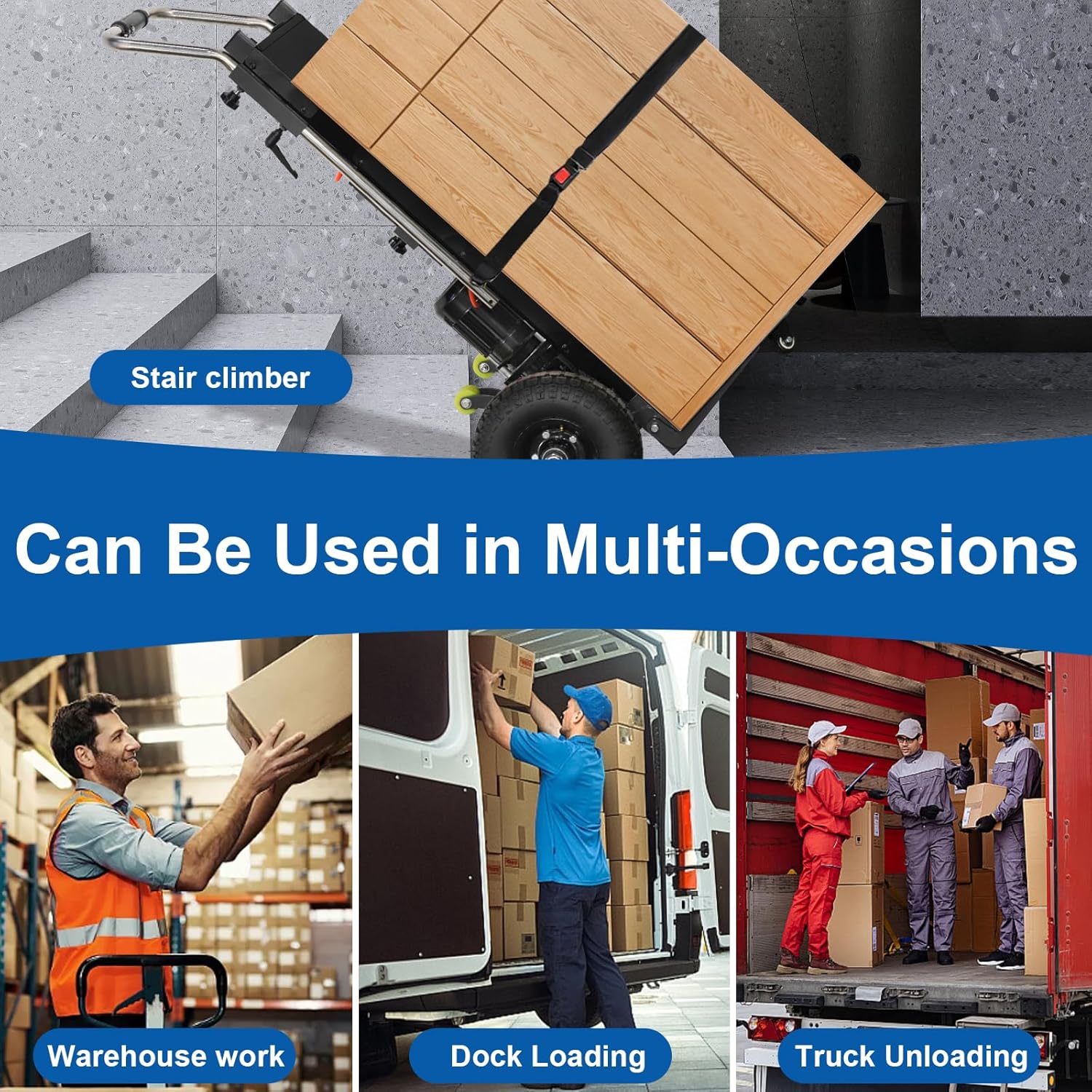 📦Electric Stair Climbing Hand Trucks Dolly Cart for Moving
