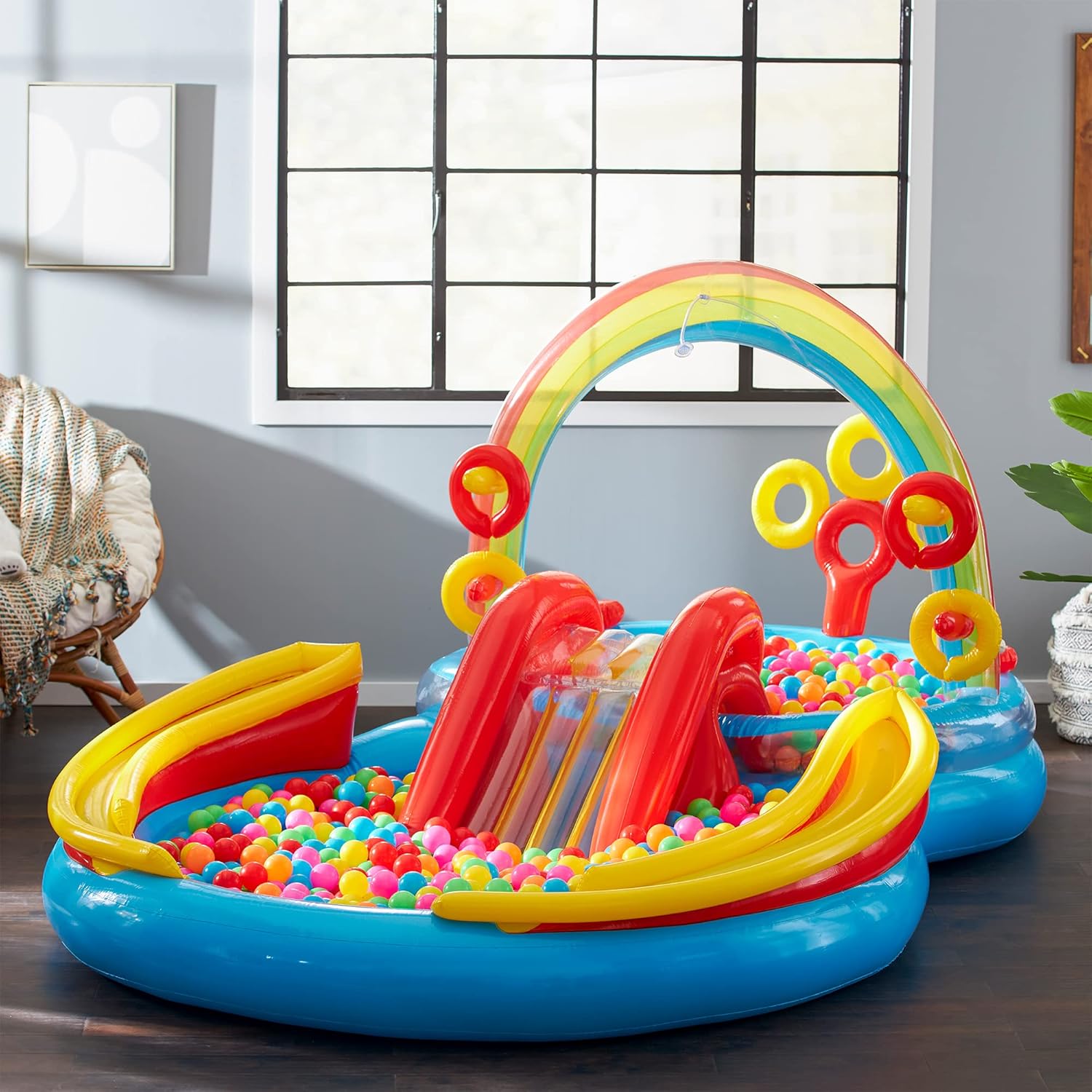💧Family Size Inflatable Pool-96"L x 75"W x 43"H