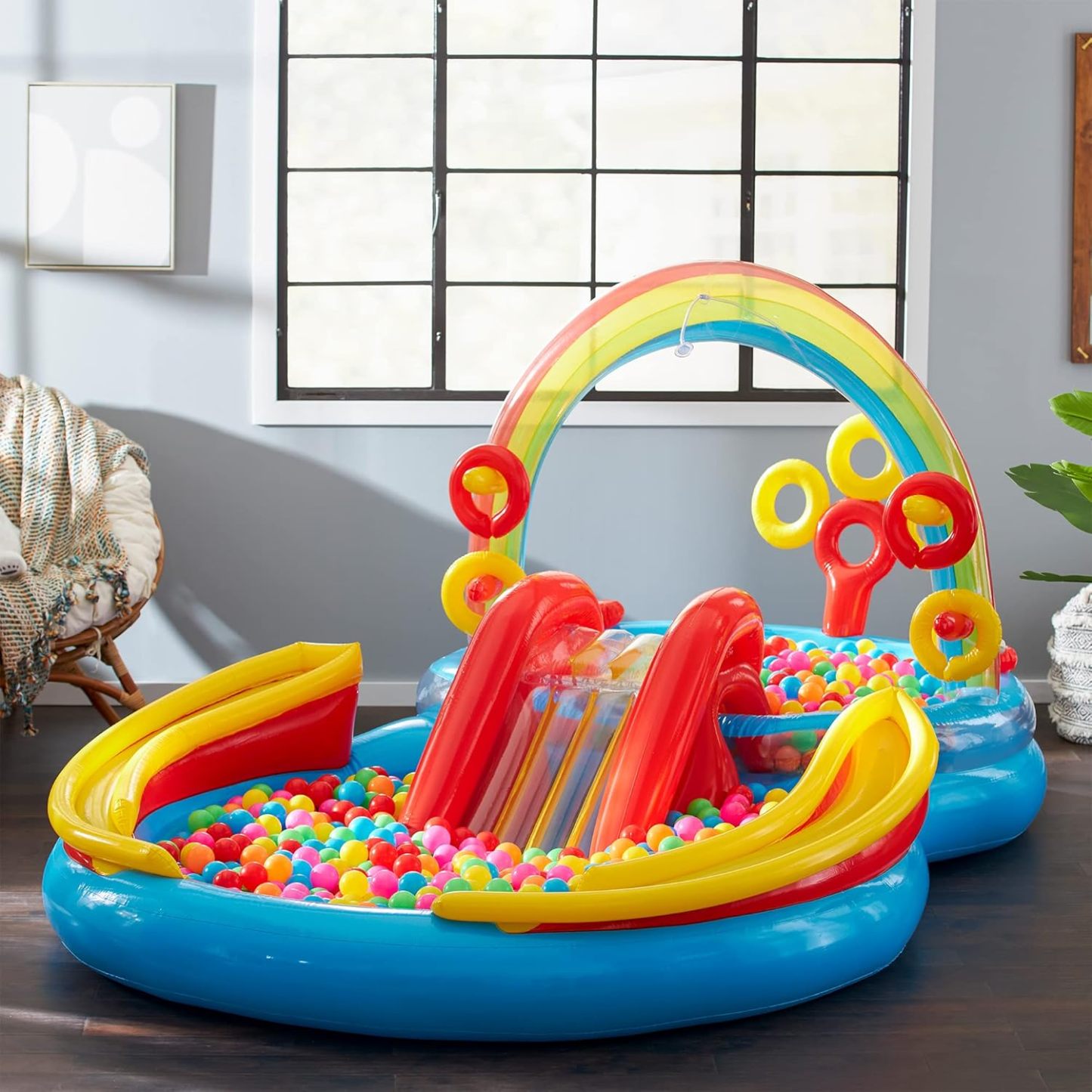 💧Family Size Inflatable Pool-96"L x 75"W x 43"H