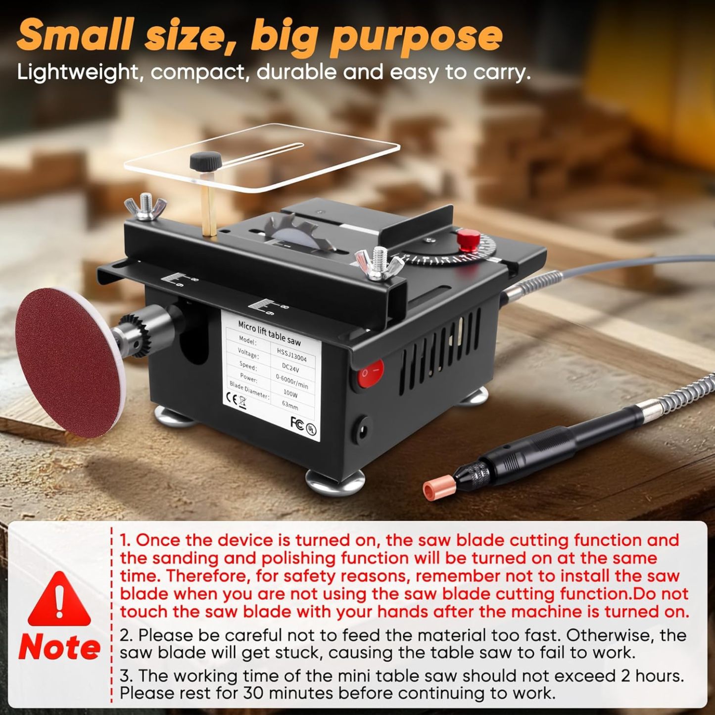 ⚡Mini Table Saw- Drilling All-in-One Machine, for Wood/PCB/Acrylic/Plastic