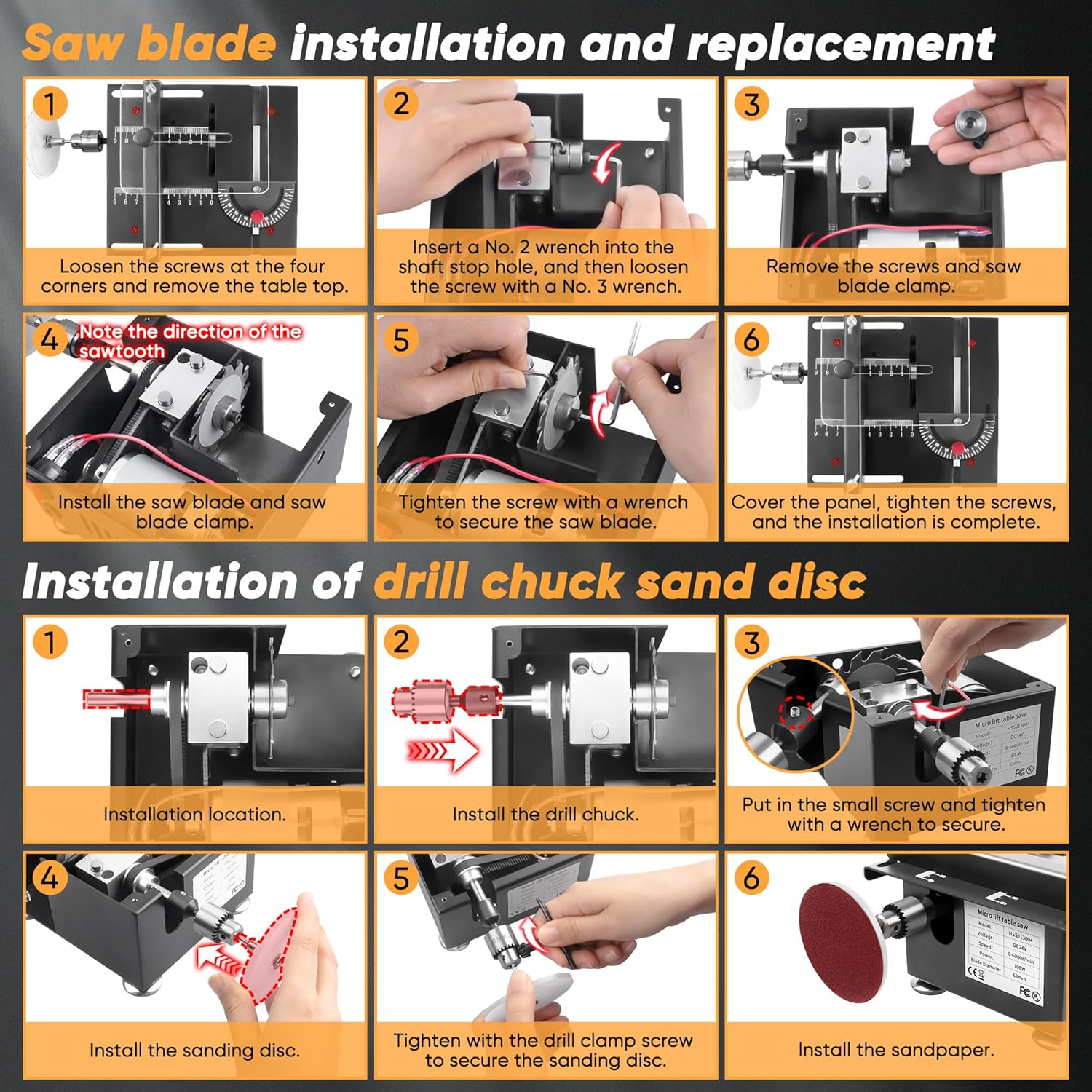 ⚡Mini Table Saw- Drilling All-in-One Machine, for Wood/PCB/Acrylic/Plastic