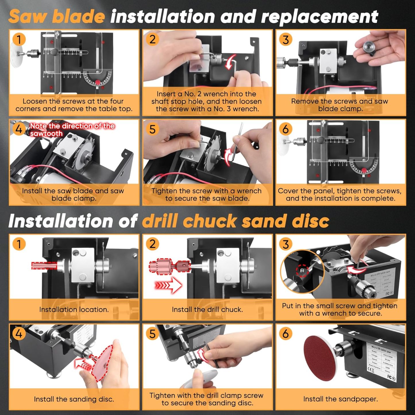 ⚡Mini Table Saw- Drilling All-in-One Machine, for Wood/PCB/Acrylic/Plastic