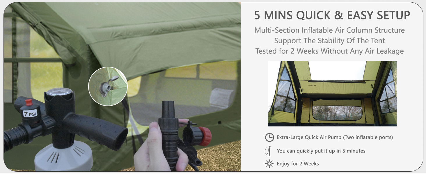 carpa inflable para camping