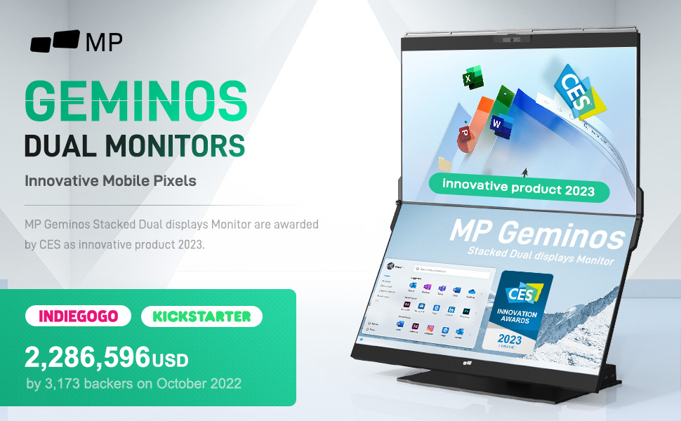 innovative mobile pixels geminos dual monitors