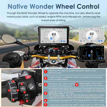 🏍️Carpuride W702BS/502BS BMW Motorcycle Stereo with Wonder Wheel Control & TPMS Support