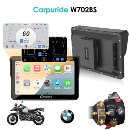 🏍️Carpuride W702BS/502BS BMW Motorcycle Stereo with Wonder Wheel Control & TPMS Support