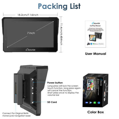 Carpuride W702BS packing list