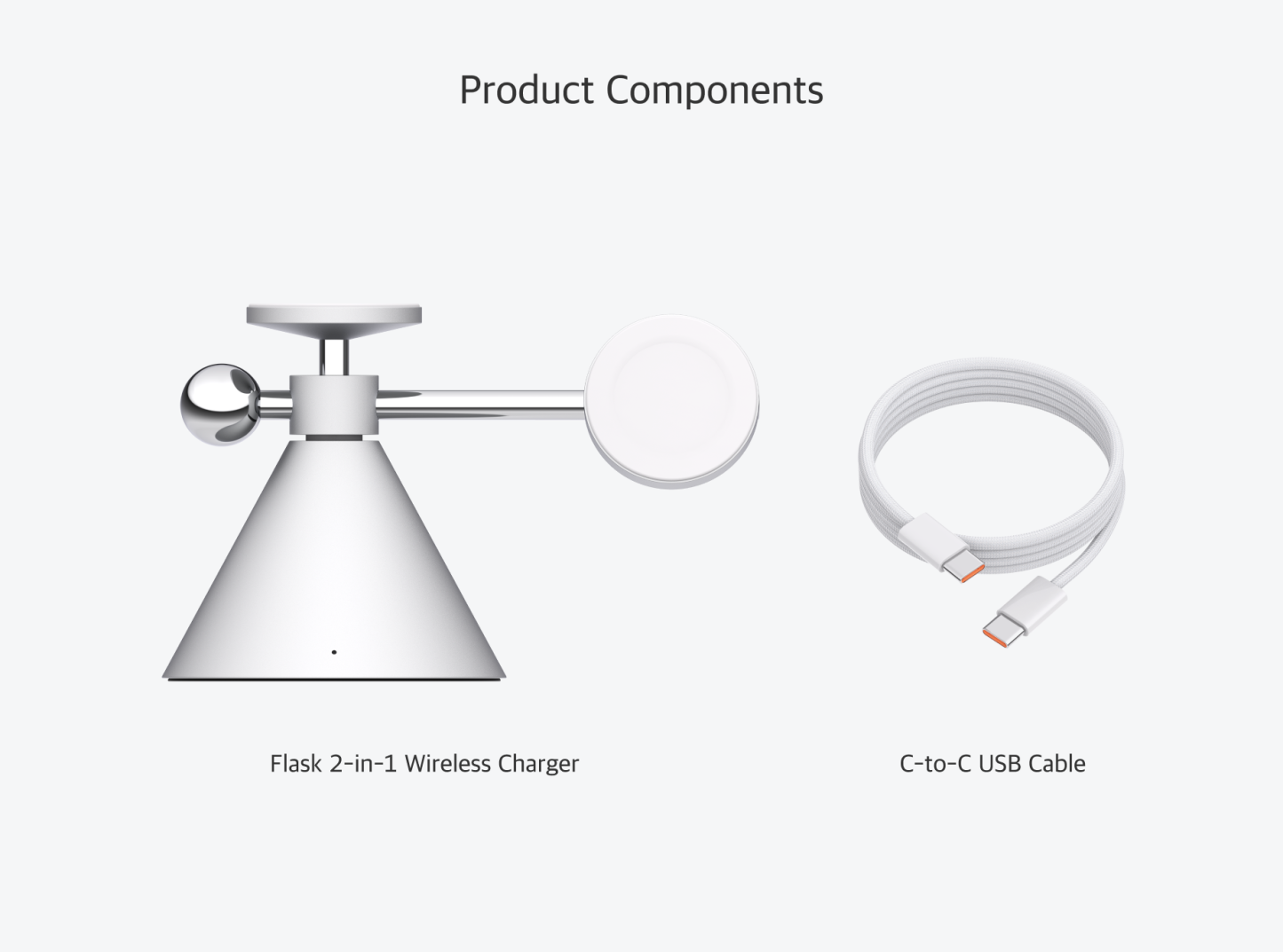 ⚡Flask 2-in-1 Wireless Charger with Magnetic