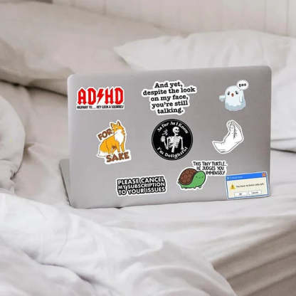 🎉Set of 130 Pcs Funny Saying Stickers