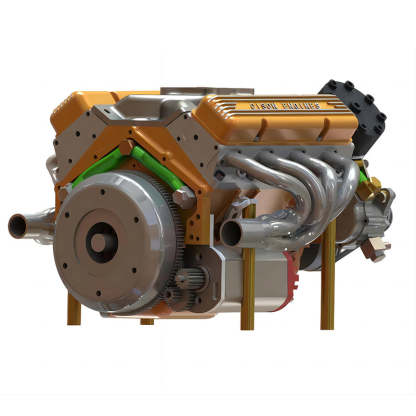 👍CISON Gasoline OHV V8 Small-block Engine Model Kits 4-Stroke 44cc Water-Cooled 1/6