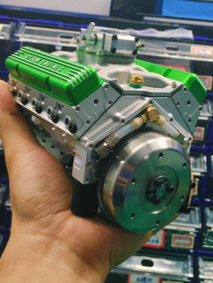 👍CISON Gasoline OHV V8 Small-block Engine Model Kits 4-Stroke 44cc Water-Cooled 1/6