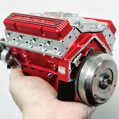 👍CISON Gasoline OHV V8 Small-block Engine Model Kits 4-Stroke 44cc Water-Cooled 1/6