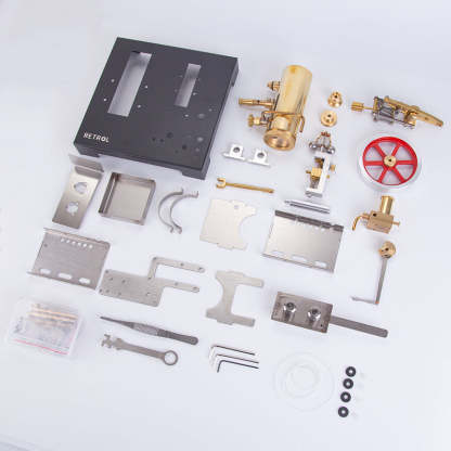 🚂RETROL DIY Steam Beam Engine Model with Boiler & Centrifugal Flyball Governor Model Assembly Kit
