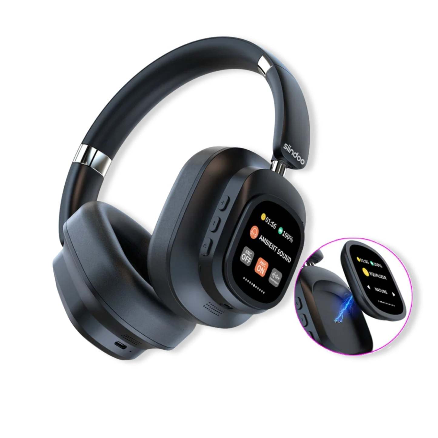 🎵JH-ANC930Plus Hybrid Headphone, Noise Cancelling Magnetic Touch Control