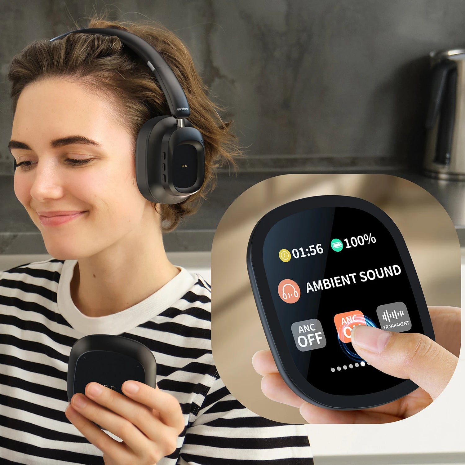 🎵JH-ANC930Plus Hybrid Headphone, Noise Cancelling Magnetic Touch Control