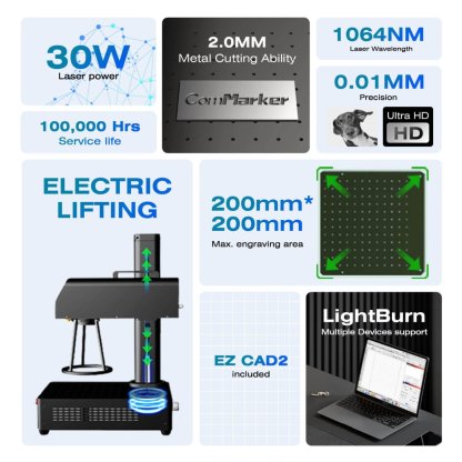 🔎B4 30W Fiber Laser Engraver Machine