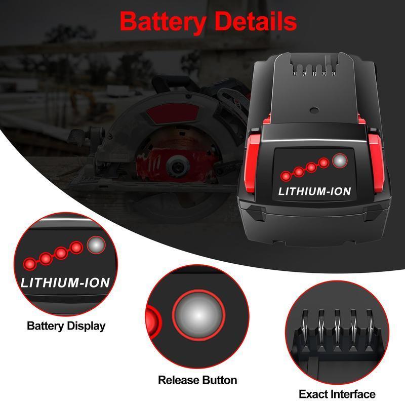 🔋4 Pack 6.0Ah 18V M18 Lithium Batteries Replacement for Milwaukee M18 Battery, Perfectly Compatible with Milwaukee Original Charger