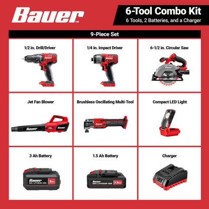  20V Cordless 6-Tool Combo Kit 