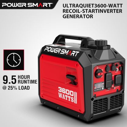 PowerSmart 3600-Watt Portable Inverter Generator with Quiet