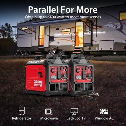 PowerSmart 3600-Watt Portable Inverter Generator with Quiet