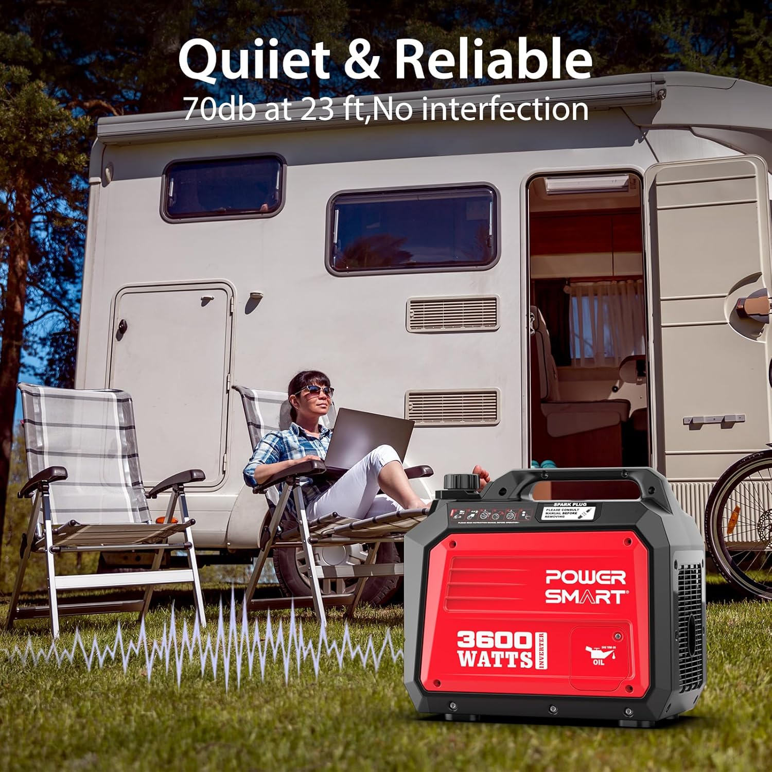 PowerSmart 3600-Watt Portable Inverter Generator with Quiet
