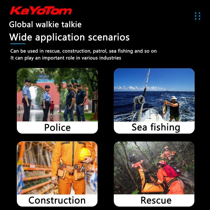 KaYoTom M11 Global Walkie Talkie Unlimited Range Encrypted Two-Way Radio - 72H Battery, HD Audio, Lightweight & LED Flashlight, 172 Countries Coverage