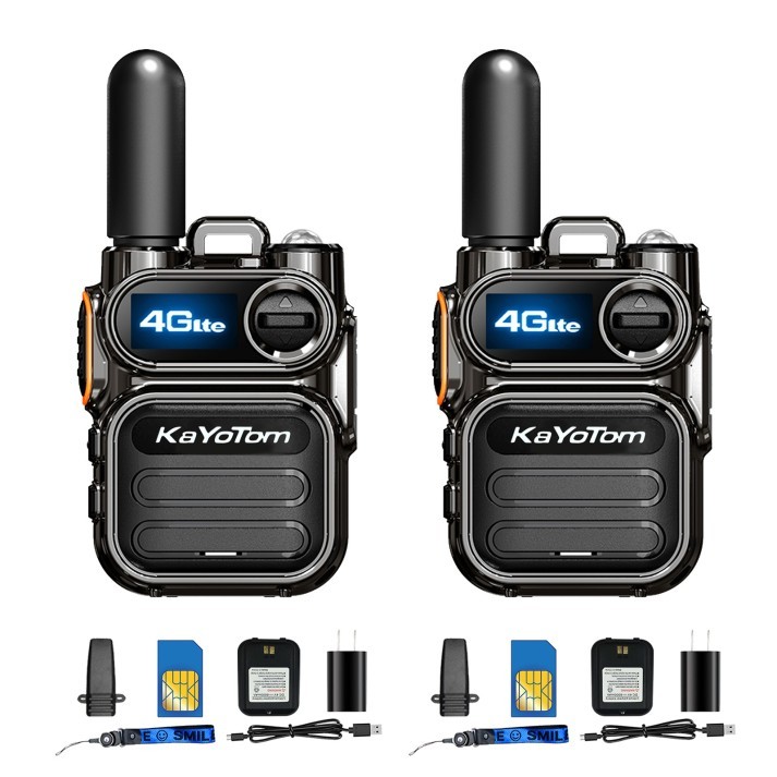 KaYoTom M11 Global Walkie Talkie Unlimited Range Encrypted Two-Way Radio - 72H Battery, HD Audio, Lightweight & LED Flashlight, 172 Countries Coverage