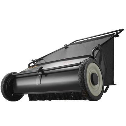 Lawn Sweeper Push Leaf Grass Collector 26"" 7 Cu. Ft. Capacity Adjustable