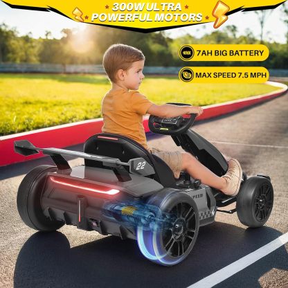 24V Kids Go Kart 300W Drift Kart 