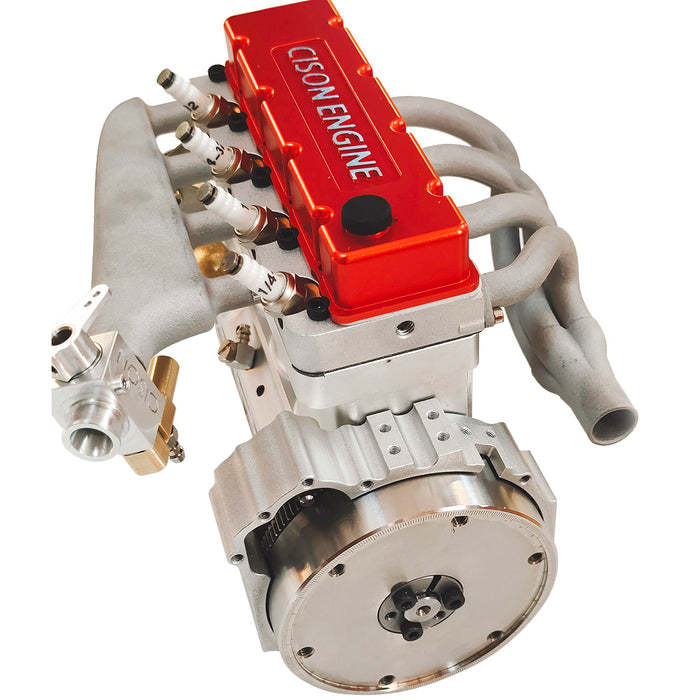 CISON L4-175 17.5cc Miniature OHV Four-cylinder Four-Stroke Engine Kits that Runs on Gas for RC Cars Ships