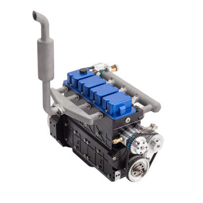 CISON L4-175 17.5cc Miniature OHV Four-cylinder Four-Stroke Engine Kits that Runs on Gas for RC Cars Ships