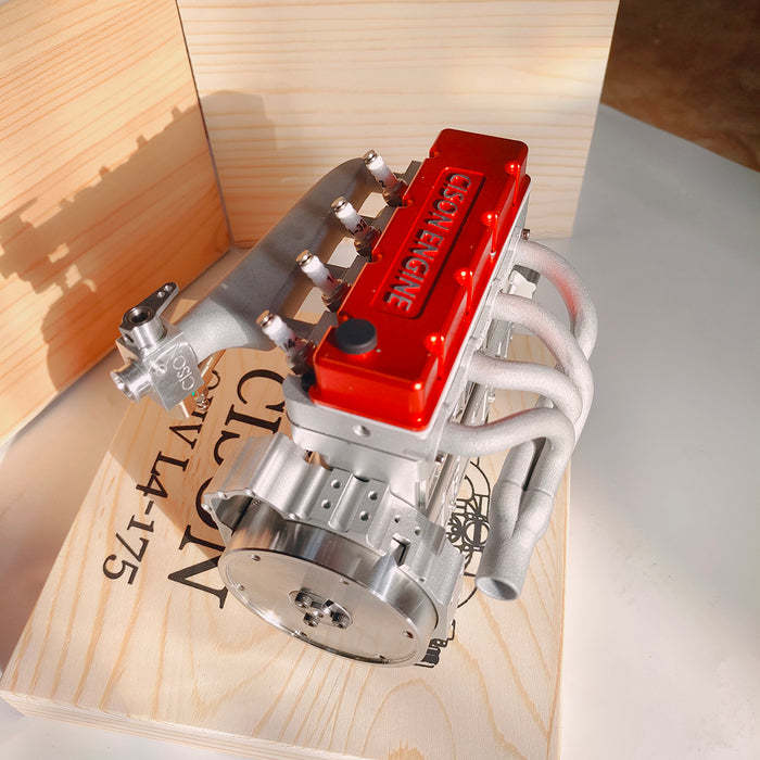CISON L4-175 17.5cc Miniature OHV Four-cylinder Four-Stroke Engine Kits that Runs on Gas for RC Cars Ships
