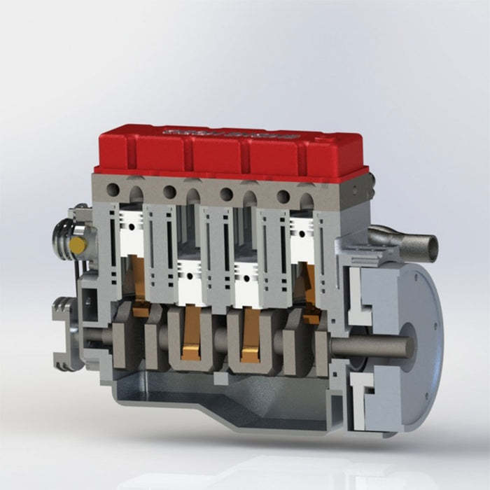 CISON L4-175 17.5cc Miniature OHV Four-cylinder Four-Stroke Engine Kits that Runs on Gas for RC Cars Ships