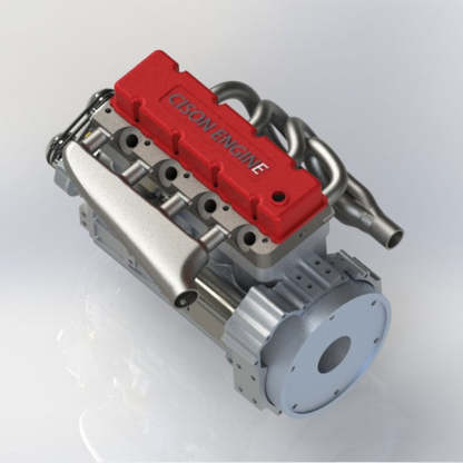 CISON L4-175 17.5cc Miniature OHV Four-cylinder Four-Stroke Engine Kits that Runs on Gas for RC Cars Ships